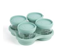 Ptdfjspt Contenedores de Alimentos de Vidrio para Niños con Tapas de Silicona, Frascos de Almacenamiento de Alimentos para Niños con Bandeja, Aptos para Microondas y Lavavajillas