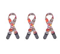 Ptdfjspt Correa de Guitarra Popular con Estampado Fluorescente de Nailon de de Calavera Correa de Guitarra Eléctrica, Correa de Guitarra Acústica,A