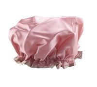 Ptdfjspt Gorro de Ducha de Doble Capa Gorra Impermeable para Mujer Gorro de Ducha de Pelo de Baño Cubierta de Pelo Negro de Humo Gorro de Pelo Seco Champán