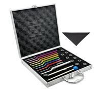 Ptdfjspt Juego de Diapasones: 10 Horquillas de Aleación de Aluminio Sin Peso con Paño de Limpieza, Mazos de Goma y Caja de Aluminio