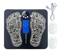 Ptdfjspt Masajeador de Pies EMS Estera de Masaje Plegable para Pies y Pantorrillas para Relajación Muscular Alivio del Dolor 8 Modos y 29 Intensidades,A