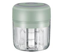 Ptdfjspt Mini Picadora de Carne Eléctrica USB 250ML, Picadora de Ajo, Trituradora Recargable, Robot Culinario Verde, Fácil de Usar