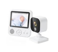 Ptdfjspt Monitor InaláMbrico para de 2,8 Pulgadas con CáMara, Audio, VíDeo de ConversacióN Bidireccional, Pantalla IPS, VideoteléFono para, NiñEra -Enchufe de la UE