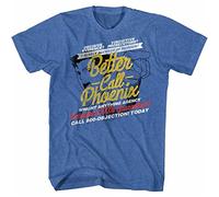 PTDIUNMG Ace Attorney Better Call PHOENIXFront PrintBlue Adult Short Sleeves TTshirts Camisetas y Tops(Medium)