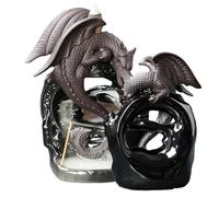 Pterosaur Incienso Burner - Puerta de reflujo del dragón de cerámica artesanal, dispensador de humo místico | Quemador de incienso decorativo, decoración de la sala de meditación, centro alto