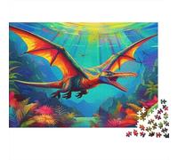 Pterosaurio Prehistórico Puzzle de 1000 Piezas Papel para Adultos Jungla Tropical Colorida Relajación Enfoque Puzzle para Toda la Familia Decoración Regalo 38x26cm/1000pcs
