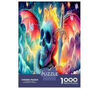 Pterosaurioio Puzzles Intelectual Desafío 1000 Piezas Bestia Fantasma Rompecabezas Juego EduGatoivo para Adultos Y Niños A Partir De 12 Años 70x50cm/1000pcs