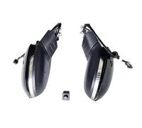 PTGZGFNPAM Indicador Lateral Espejo Para Golf 8 Kit Espejo Retrovisor Eléctrico Plegable Negro Luz Indicadora Asistencia Carril Lateral Puerta Completa