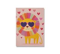 PTHEN Cuadro Sobre Lienzo Pósteres E Impresiones De Yoga, Leopardo, Elefante Y León, Lienzo De Animales De Safari Para Guardería, Decoración De Pared Para Habitación De Bebé Y Niño(G,20x30cm)