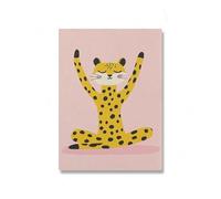 PTHEN Cuadro Sobre Lienzo Pósteres E Impresiones De Yoga, Leopardo, Elefante Y León, Lienzo De Animales De Safari Para Guardería, Decoración De Pared Para Habitación De Bebé Y Niño(E,20x30cm)