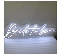 PTHEN Decoración Lámparas Letrero De Neón Con Luz Bride To Be Con Alimentación Por USB Para Decoración De Pared Personalizada Para El Hogar Bodas Compromisos Parejas 40cmx15cm(Segundo)