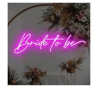 PTHEN Decoración Lámparas Letrero De Neón Con Luz Bride To Be Con Alimentación Por USB Para Decoración De Pared Personalizada Para El Hogar Bodas Compromisos Parejas 40cmx15cm(UN)