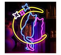 PTHEN Decoración Lámparas Letrero De Neón Con Luz Para Pareja De Gatos, Para Estudio, Sala De Estar, Cafetería, Dormitorio, Decoración De Pared, Luces De Neón(33X38cm)