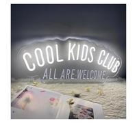PTHEN Decoración Lámparas Letrero De Neón Cool Kids Club All Are Welcome decoración De Habitación Para Niños, Regalos De Año Nuevo, Decoración De Habitación Para Niño/niña(45cm)