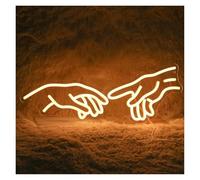 PTHEN Decoración Lámparas Letrero De Neón Mano De Dios, Alimentado Por USB, Adecuado Para Dormitorio, Hogar, Decoración De Cafetería, Fiesta De Bar 29x42.5cm