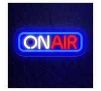 PTHEN Decoración Lámparas Letrero De Neón ON AIR Para Jugadores Transmisión En Directo Estudio De Grabación Dormitorio Bar Pub Tienda Club Hogar Fiesta Arte Decoración De Pared(30X12cm)