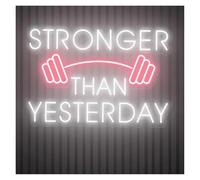 PTHEN Decoración Lámparas Letreros De Neón Más Fuertes Que Ayer Con Alimentación Por USB Y Brillo Ajustable, Adecuados Para La Decoración De Habitaciones 42cmx60cm(E)