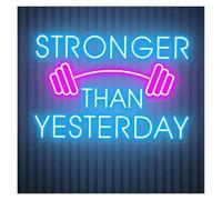 PTHEN Decoración Lámparas Letreros De Neón Más Fuertes Que Ayer Con Alimentación Por USB Y Brillo Ajustable, Adecuados Para La Decoración De Habitaciones 42cmx60cm(UN)