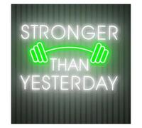 PTHEN Decoración Lámparas Letreros De Neón Más Fuertes Que Ayer Con Alimentación Por USB Y Brillo Ajustable, Adecuados Para La Decoración De Habitaciones 42cmx60cm(G)