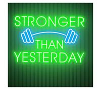 PTHEN Decoración Lámparas Letreros De Neón Más Fuertes Que Ayer Con Alimentación Por USB Y Brillo Ajustable, Adecuados Para La Decoración De Habitaciones 42cmx60cm(Re)