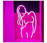 PTHEN Decoración Lámparas Luces De Neón Regulables Para Dama Rosa Alimentadas Por USB Utilizadas Para Bistró, Decoración Cueva Hombre Luz 25cmx43cm