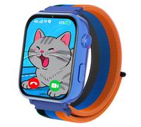 PTHTECHUS 4G Reloj Inteligente Niño, Smartwatch Niños Niña con GPS, Videollamadas, Chat de Voz, SOS, Modo Clase, WiFi, Juegos, Cámara, Reloj Niños Regalo para Niñas niños 4-12 años Regalo (Azul)