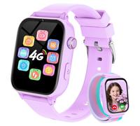 PTHTECHUS Reloj Inteligente Niño GPS y Llamadas, 4G Smartwatch Niños Niñas con Telefono para 4 a 12 Años, Magenta
