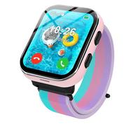 PTHTECHUS Reloj Inteligente para Niños 4G, Reloj Teléfono para Niños con Función de Llamada, Llamadas Bidireccionales, Cámara, MP3, SOS, Learn Card, Regalo para Niñas Rosado