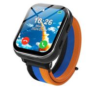 PTHTECHUS Reloj Inteligente para Niños 4G, Reloj Teléfono para Niños con Función de Llamada, Llamadas Bidireccionales, Cámara, MP3, SOS, Learn Card, Regalo para Niñas Negro