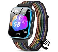 PTHTECHUS Smartwatch Cuentos Hadas Audiolibros, Smart Watch Niños, Negro