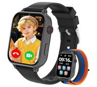 PTHTECHUS Smartwatch Niños 4G Llamadas, Reloj Inteligente Niño con GPS Telefono Videollamada SOS Chat de Voz Modo Clase Cámara Cronómetro Podómetro, Reloj Infantil Niño Niña de 4 a 12 Años (Negro-S2)
