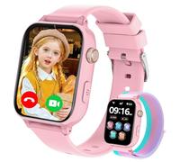 PTHTECHUS Smartwatch Niños 4G Llamadas, Reloj Inteligente Niño con GPS Telefono Videollamada SOS Chat de Voz Modo Clase Cámara Cronómetro Podómetro, Reloj Infantil Niño Niña de 4 a 12 Años (Rosa-S1)