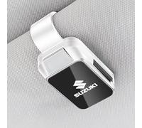 PTHUT Clip para Gafas de Sol para Coche, Soporte para Gafas de Sol, Clip de Almacenamiento, para Suzuki Reno S-Presso Splash Swace Swift.,White