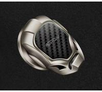 PTHUT Insignia para Coche. Cubierta Protectora de Inicio con un Solo Clic. Pegatina Decorativa para el botón de Inicio/Parada Interior para Jaguar C-X16 E-Pace F-Pace F-Type I-Pace .,Brown