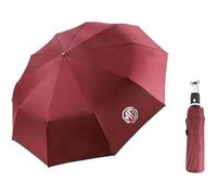 PTHUT Paraguas de Viaje para Lluvia Paraguas portátil con protección UV, fácil Apertura y Cierre automático, para MG Comet EV Cyberster.,Red