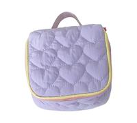 PTILSERY Bolsa de cosméticos con estampado de corazón para mujer, organizador de artículos de tocador de moda, espacioso soporte de maquillaje con cremallera para uso diario