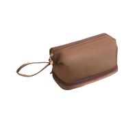 PTILSERY Bolsa de maquillaje de viaje, bolsa de cosméticos de gran capacidad, organizador de artículos de tocador, bolsa de almacenamiento de color sólido para mujer y hombre