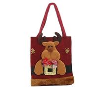 PTILSERY Bonita bolsa de regalo de dulces de Navidad con múltiples patrones, bolsa decorativa de tela, colorida para niños