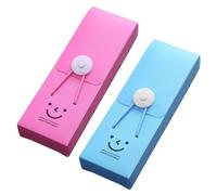 PTILSERY Estuche para lápices, práctico estuche para lápices, caja de papelería con cara feliz, caja de papelería, suministros escolares para estudiantes
