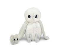 PTIPOTOS by Les DEGLINGOS - Cuco La Búho Mamá/Bebe - Peluche Ultra Suave - Regalo Nacimiento cumpleaños Navidad - 24 cm - Blanco