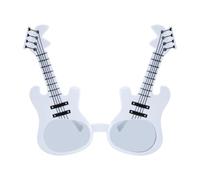 P'tit Clown 35035 gafas de plástico de guitarra, color blanco