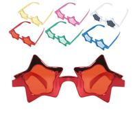 P'tit Clown 35322, gafas plástico metalizado, estrella, 6 surtidos, modelo aleatorio.