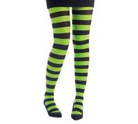 P'tit Clown 74710 - Mallas opacas para mujer, color negro, verde neón, accesorio de fantasía para disfraz de carnaval, Halloween, fiestas de disfraces y eventos temáticos, talla única