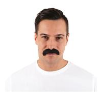 P'tit Clown - Bigote de disfraz - Adhesivo - Fácil de pegar (años 1960 - Negro)