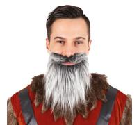 P'TIT CLOWN - Bigote y barba de disfraz, adhesivos fáciles de pegar (gris)