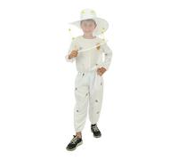 P'TIT CLOWN - Disfraz de apicultor infantil unisex para cumpleaños, carnaval, cosplay, fiestas de disfraces y eventos temáticos, color blanco (7-9 años)