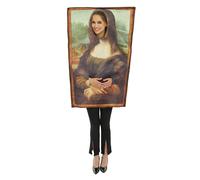 P'TIT CLOWN - Disfraz Humorístico para adulto, unisex, disfraz de objetivos para zapatos, disfraz de mona lisa, túnica para carnaval, fiestas de disfraces, Halloween, talla única (Mona Lisa)