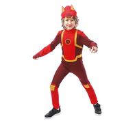 P'tit Clown - Disfraz infantil - Mixto - Pétronix Defenders ™ - Licencia oficial - Mono y casco incluido (rojo, 4/6 años)