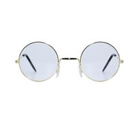 P'TIT CLOWN - Gafas falsas para adultos, unisex, para completar, disfraz de Santa Claus, detective, colegial, carnaval, Halloween, Cosplay, fiesta de disfraces (oro)