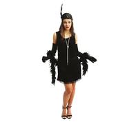 Ptit Clown P 'Tit Payaso - 90261 - Charleston Vestido Disfraz de Adultos - Negro - Talla L/XL